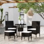 Juego de muebles de jardín 5 piezas ratán sintético negro de , Conjuntos de jardín - Ref: Foro24-3058468, Precio: 246,43 €, D...
