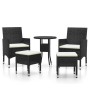 Juego de muebles de jardín 5 piezas ratán sintético negro de , Conjuntos de jardín - Ref: Foro24-3058468, Precio: 246,43 €, D...