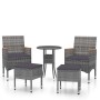 Juego de muebles de jardín de 5 piezas ratán sintético gris de , Conjuntos de jardín - Ref: Foro24-3058475, Precio: 258,25 €,...