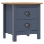 Mesitas de noche Hill 2 uds madera de pino gris 46x35x49,5 cm de vidaXL, Mesitas de noche - Ref: Foro24-288909, Precio: 96,20...