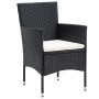 Set comedor jardín 5 pzas ratán sintético y madera acacia negro de , Conjuntos de jardín - Ref: Foro24-3058352, Precio: 512,7...