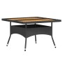 Set comedor jardín 5 pzas ratán sintético y madera acacia negro de , Conjuntos de jardín - Ref: Foro24-3058352, Precio: 512,7...