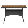 Set comedor jardín 5 pzas ratán sintético y madera acacia negro de , Conjuntos de jardín - Ref: Foro24-3058352, Precio: 512,7...