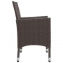 Juego de comedor de jardín de 5 piezas marrón de , Conjuntos de jardín - Ref: Foro24-3068746, Precio: 356,36 €, Descuento: %