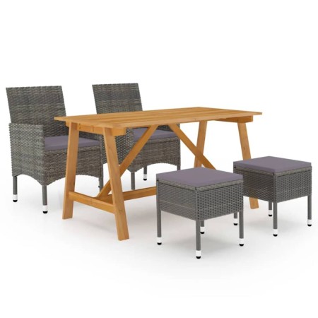 Juego de comedor de jardín de 5 piezas gris de , Conjuntos de jardín - Ref: Foro24-3068744, Precio: 287,74 €, Descuento: %