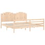 Estructura de cama con cabecero madera maciza 200x200 cm de , Camas y somieres - Ref: Foro24-3194201, Precio: 186,39 €, Descu...