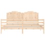 Estructura de cama con cabecero madera maciza 200x200 cm de , Camas y somieres - Ref: Foro24-3194201, Precio: 186,39 €, Descu...
