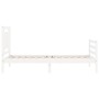Estructura de cama con cabecero madera maciza blanco 100x200 cm de , Camas y somieres - Ref: Foro24-3194042, Precio: 130,12 €...