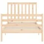 Bed frame with solid wood headboard 100x200 cm by , Beds and slatted bases - Ref: Foro24-3194236, Price: 112,84 €, Discount: %