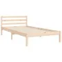 Bed frame with solid wood headboard 100x200 cm by , Beds and slatted bases - Ref: Foro24-3194236, Price: 112,84 €, Discount: %