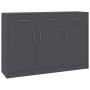 Aparador de madera contrachapada gris 110x30x75 cm de , Aparadores - Ref: Foro24-800704, Precio: 127,78 €, Descuento: %