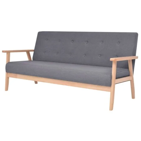 Sofá de 3 plazas de tela gris oscura de , Sofás - Ref: Foro24-244653, Precio: 284,54 €, Descuento: %