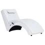 Diván de masaje con almohada de cuero sintético blanco de , Divanes - Ref: Foro24-281345, Precio: 263,74 €, Descuento: %