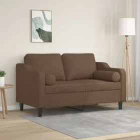2-Sitzer-Sofa mit braunen Stoffkissen 120 cm von , Sofas - Ref: Foro24-3200840, Preis: 217,62 €, Rabatt: %