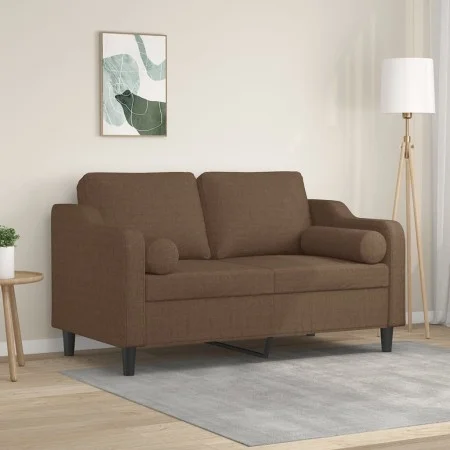 2-Sitzer-Sofa mit braunen Stoffkissen 120 cm von , Sofas - Ref: Foro24-3200840, Preis: 217,62 €, Rabatt: %