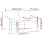 Sofá de 2 plazas con cojines tela marrón 120 cm de , Sofás - Ref: Foro24-3200840, Precio: 221,04 €, Descuento: %