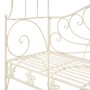 Banco de jardín metal blanco envejecido 122 cm de vidaXL, Bancos de jardín - Ref: Foro24-45434, Precio: 208,24 €, Descuento: %