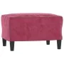 3 seater sofa with red velvet stool 180 cm by , Sofas - Ref: Foro24-3201059, Price: 275,58 €, Discount: %