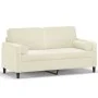 Sofá de 2 plazas con cojines terciopelo color crema 140 cm de , Sofás - Ref: Foro24-3200889, Precio: 263,14 €, Descuento: %