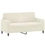 Sofá de 2 plazas con cojines terciopelo color crema 140 cm de , Sofás - Ref: Foro24-3200889, Precio: 263,14 €, Descuento: %