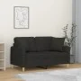 Sofá de 2 plazas con cojines tela negro 120 cm de , Sofás - Ref: Foro24-3200905, Precio: 243,75 €, Descuento: %