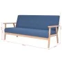 Juego de sofás de tela de 3 piezas color azul de , Sofás - Ref: Foro24-274915, Precio: 656,23 €, Descuento: %