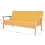 Juego de sofás de tela de 2 piezas color amarillo de , Sofás - Ref: Foro24-274917, Precio: 383,03 €, Descuento: %