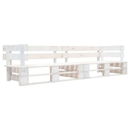 2-Sitzer-Gartensofa aus weißen Holzpaletten von , Gartenbänke - Ref: Foro24-277383, Preis: 143,14 €, Rabatt: %