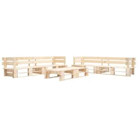 Juego de muebles de palets de jardín 6 piezas madera natural de , Conjuntos de jardín - Ref: Foro24-277502, Precio: 408,27 €,...
