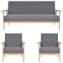 Juego de sofás de 3 piezas tela gris oscuro de , Sofás - Ref: Foro24-279145, Precio: 626,94 €, Descuento: %