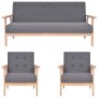 Juego de sofás de 3 piezas tela gris oscuro de , Sofás - Ref: Foro24-279145, Precio: 638,86 €, Descuento: %