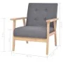 Juego de sofás de 3 piezas tela gris oscuro de , Sofás - Ref: Foro24-279145, Precio: 626,94 €, Descuento: %