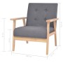 Juego de sofás de 3 piezas tela gris oscuro de , Sofás - Ref: Foro24-279145, Precio: 638,86 €, Descuento: %