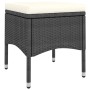 Juego de silla de jardín y taburete 4 piezas ratán PE negro de , Sillas de jardín - Ref: Foro24-310610, Precio: 196,93 €, Des...