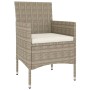 Juego de silla de jardín y taburete 4 piezas ratán PE beige de , Sillas de jardín - Ref: Foro24-310612, Precio: 202,57 €, Des...