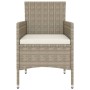 Juego de silla de jardín y taburete 4 piezas ratán PE beige de , Sillas de jardín - Ref: Foro24-310612, Precio: 202,57 €, Des...