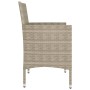 Juego de silla de jardín y taburete 4 piezas ratán PE beige de , Sillas de jardín - Ref: Foro24-310612, Precio: 202,57 €, Des...