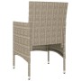 Juego de silla de jardín y taburete 4 piezas ratán PE beige de , Sillas de jardín - Ref: Foro24-310612, Precio: 202,57 €, Des...