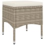 Juego de silla de jardín y taburete 4 piezas ratán PE beige de , Sillas de jardín - Ref: Foro24-310612, Precio: 202,57 €, Des...