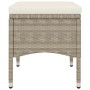 Juego de silla de jardín y taburete 4 piezas ratán PE beige de , Sillas de jardín - Ref: Foro24-310612, Precio: 202,57 €, Des...