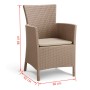 Keter Silla de comedor de jardín Iowa capuchino 215519 de , Sillas de jardín - Ref: Foro24-408945, Precio: 87,25 €, Descuento: %