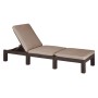 Keter Tumbona con cojín Daytona marrón de , Tumbonas - Ref: Foro24-441307, Precio: 148,32 €, Descuento: %
