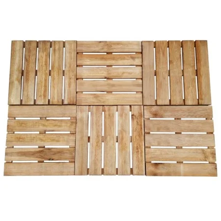 Baldosas de porche 6 unidades madera marrón 50x50 cm de vidaXL, Suelos y moquetas - Ref: Foro24-44947, Precio: 68,97 €, Descu...