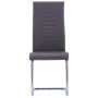 Sillas voladizas de comedor 4 unidades cuero sintético gris de , Sillas de comedor - Ref: Foro24-281726, Precio: 271,46 €, De...