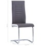 Sillas voladizas de comedor 4 unidades cuero sintético gris de , Sillas de comedor - Ref: Foro24-281726, Precio: 271,46 €, De...