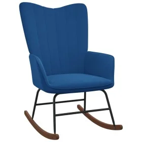Silla mecedora de terciopelo azul de , Mecedoras - Ref: Foro24-327753, Precio: 109,59 €, Descuento: %
