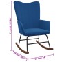 Silla mecedora de terciopelo azul de , Mecedoras - Ref: Foro24-327753, Precio: 111,25 €, Descuento: %