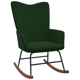 Dunkelgrüner Schaukelstuhl aus Samt von , Schaukelstühle - Ref: Foro24-327745, Preis: 109,98 €, Rabatt: %