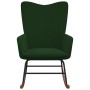 Silla mecedora de terciopelo verde oscuro de , Mecedoras - Ref: Foro24-327745, Precio: 111,63 €, Descuento: %