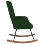 Silla mecedora de terciopelo verde oscuro de , Mecedoras - Ref: Foro24-327745, Precio: 111,63 €, Descuento: %